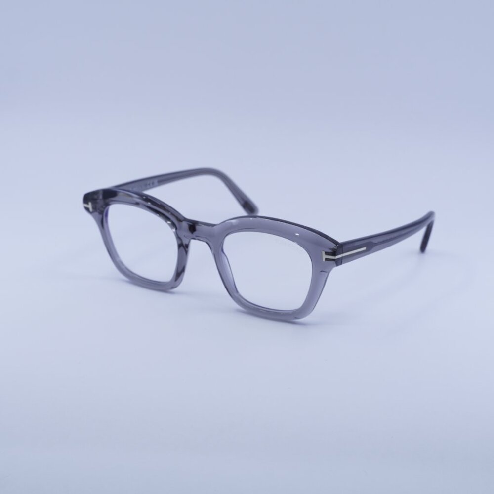 Tom Ford FT5961-B 020 Eyeglasses Grey 49mm Square Frame, Blue Light Block Lenses - Picture 2 of 9